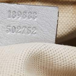 Pre Owned Gucci Silver Guccissima Leather Abbey D-Ring Large Hobo