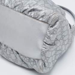 Pre Owned Gucci Silver Guccissima Leather Abbey D-Ring Large Hobo