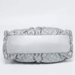 Pre Owned Gucci Silver Guccissima Leather Abbey D-Ring Large Hobo