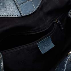 Pre Owned Gucci Blue Guccissima Leather Medium Sukey Satchel