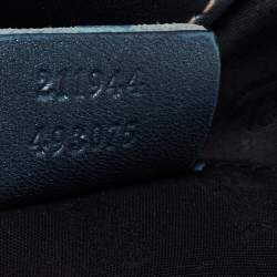 Pre Owned Gucci Blue Guccissima Leather Medium Sukey Satchel