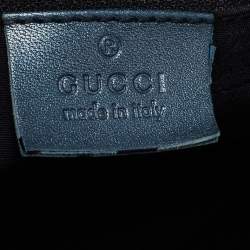 Pre Owned Gucci Blue Guccissima Leather Medium Sukey Satchel