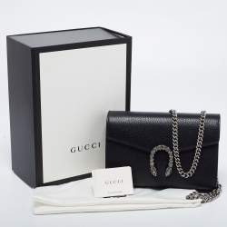 مملوكة مسبقًا Gucci Black Leather Dionysus Wallet On Chain