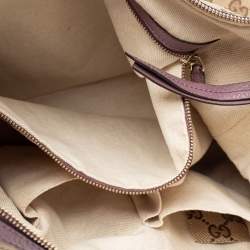 مملوكة مسبقًا Gucci Beige/Purple GG Canvas And Leather Miss GG Original Hobo