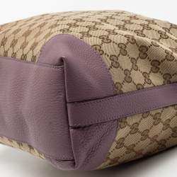 مملوكة مسبقًا Gucci Beige/Purple GG Canvas And Leather Miss GG Original Hobo
