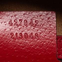Pre Owned Gucci Beige/Red GG Supreme Canvas And Leather Tian Print Backpack