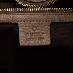 مملوكة مسبقًا Gucci Brown Leather Medium Web Horsebit Heritage Hobo