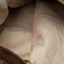 Pre Owned Gucci Beige/Brown GG Canvas And Leather Medium Bella Hobo