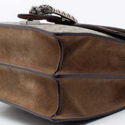 مملوكة مسبقًا حقيبة كتف غوتشي دينسيوس سويدي وكانفاس سوبريم GG بيج 