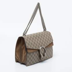 مملوكة مسبقًا حقيبة كتف غوتشي دينسيوس سويدي وكانفاس سوبريم GG بيج 