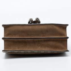 مملوكة مسبقًا حقيبة كتف غوتشي دينسيوس سويدي وكانفاس سوبريم GG بيج 