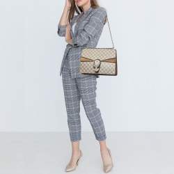 مملوكة مسبقًا حقيبة كتف غوتشي دينسيوس سويدي وكانفاس سوبريم GG بيج 