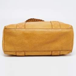Pre Owned Gucci Yellow Guccissima Leather Large Bamboo Bar Tote