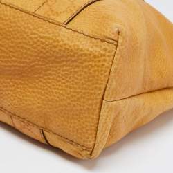 Pre Owned Gucci Yellow Guccissima Leather Large Bamboo Bar Tote