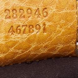 Pre Owned Gucci Yellow Guccissima Leather Large Bamboo Bar Tote