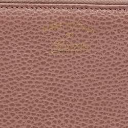 Gucci Pink Leather Swing Zip Around Wallet