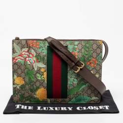 Pre Owned Gucci Multicolor Tian GG Supreme Canvas and Leather Messenger Bag