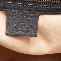 مملوكة مسبقًا Gucci Black Matelassé Leather Medium GG Marmont Camera Bag