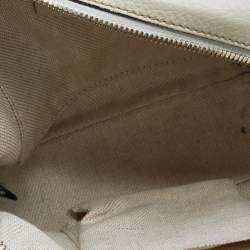 Pre Owned Gucci Cream Leather Small Soho Disco Shoulder Bag