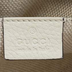 Pre Owned Gucci Cream Leather Small Soho Disco Shoulder Bag