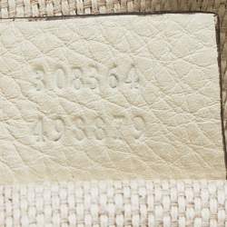 Pre Owned Gucci Cream Leather Small Soho Disco Shoulder Bag
