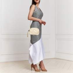 Pre Owned Gucci Cream Leather Small Soho Disco Shoulder Bag