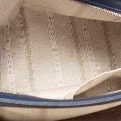 مملوكة مسبقًا Gucci Navy Blue Diamante Leather Top Zip Shopper Tote