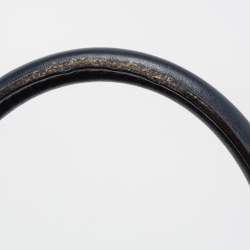 مملوكة مسبقًا Gucci Navy Blue Diamante Leather Top Zip Shopper Tote