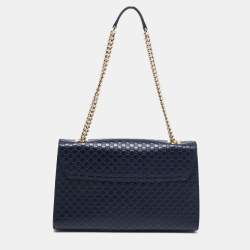 Gucci Navy Blue Microguccissima Leather Medium Emily Shoulder Bag