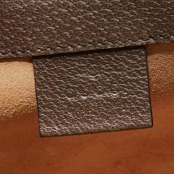 Pre Owned Gucci Beige/Taupe GG Supreme Canvas and Leather Web Ophidia Bucket Bag