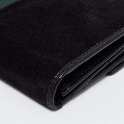 Gucci Black Suede And Canvas Web Wallet