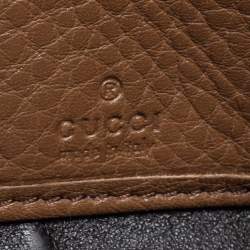 Gucci Brown Leather Soho Flap Continental Wallet