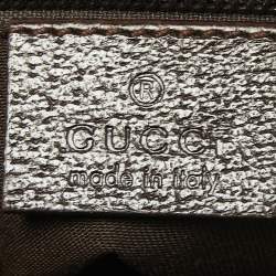 Pre Owned Gucci Beige GG Canvas And Leather Web Messenger Bag