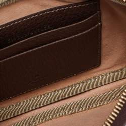 Pre Owned Gucci Beige/Brown GG Supreme Coated Canvas and Leather Ophidia Belt Bag