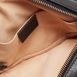 مملوكة مسبقًا حقيبة خصر غوتشي جي جي مارمونت جلد أسود مبطنن 