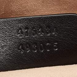 مملوكة مسبقًا حقيبة خصر غوتشي جي جي مارمونت جلد أسود مبطنن 