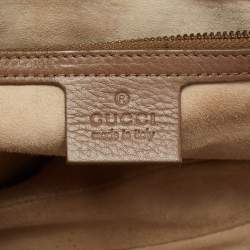 مملوكة مسبقًا حقيبة كتف غوتشي 1973 بوشاريست جلد بنية بسلسلة متوسطة 