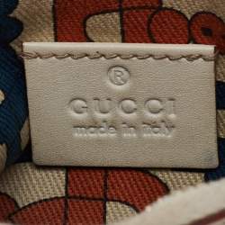 مملوكة مسبقًا حقيبة صغيرة غوتشي جلد غوتشيسيما رصاصي فاتح بسحاب