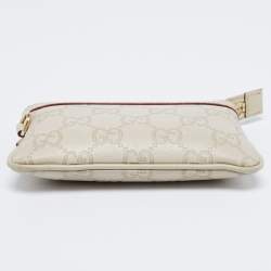 مملوكة مسبقًا حقيبة صغيرة غوتشي جلد غوتشيسيما رصاصي فاتح بسحاب