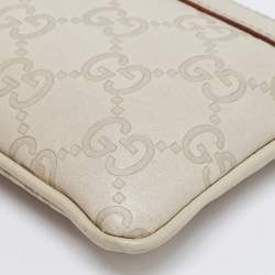 مملوكة مسبقًا حقيبة صغيرة غوتشي جلد غوتشيسيما رصاصي فاتح بسحاب