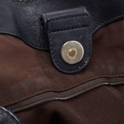 Pre Owned Gucci Beige/Black GG Canvas And Leather Medium Sukey Tote