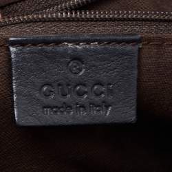 Pre Owned Gucci Beige/Black GG Canvas And Leather Medium Sukey Tote