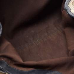 Pre Owned Gucci Beige/Black GG Canvas And Leather Medium Sukey Tote