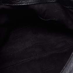 Pre Owned Gucci Black Leather New Bamboo Tassel Shoulder Bag