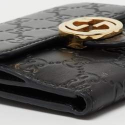 Gucci Black Guccissima Leather GG Icon Wallet