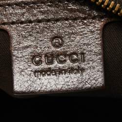 Pre Owned Gucci Beige/Brown GG Canvas and Leather Medium Interlocking G Hobo