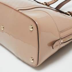 Pre Owned Gucci Beige Patent Leather Nice Dome Bag