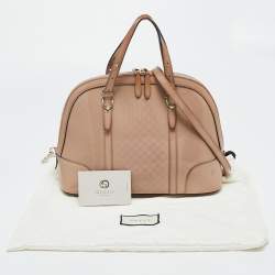 Pre Owned Gucci Beige Patent Leather Nice Dome Bag