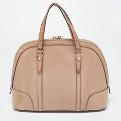 Pre Owned Gucci Beige Patent Leather Nice Dome Bag