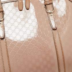 Pre Owned Gucci Beige Patent Leather Nice Dome Bag